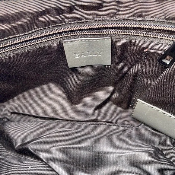 Bally Vintage Monogram Shoulder Bag Y2K Designer Purse Italian Leather - Picture 12 of 16